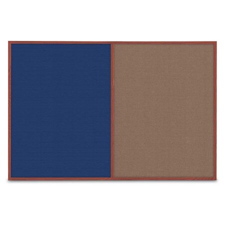 United Visual Products Slim Style Indoor Enclosed Corkboard, 42 UVRDS42SBH-BRONZE-DBURGU
